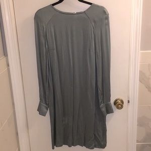 H&M Dusty Sage Silky Dress